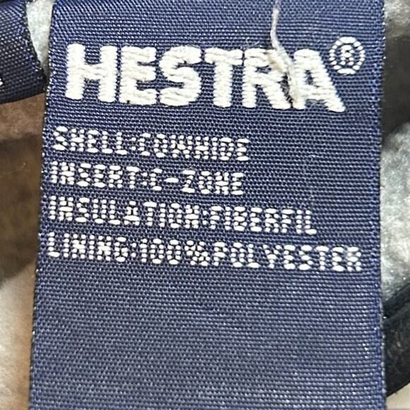 HESTRA Black Cowhide Leather Ski/Snowboard Gloves Size 9 - Picture 6 of 6